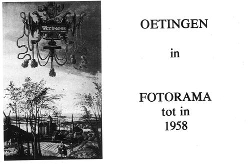 Kaft van Oetingen in fotorama tot in 1958